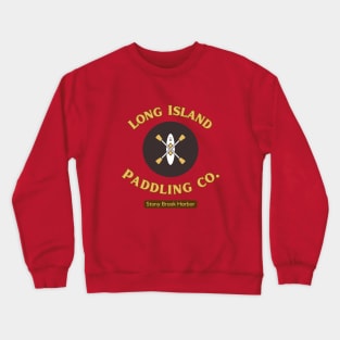 Long Island Paddling Co. Yellow and Brown Lettering with Kayak Graphic Crewneck Sweatshirt